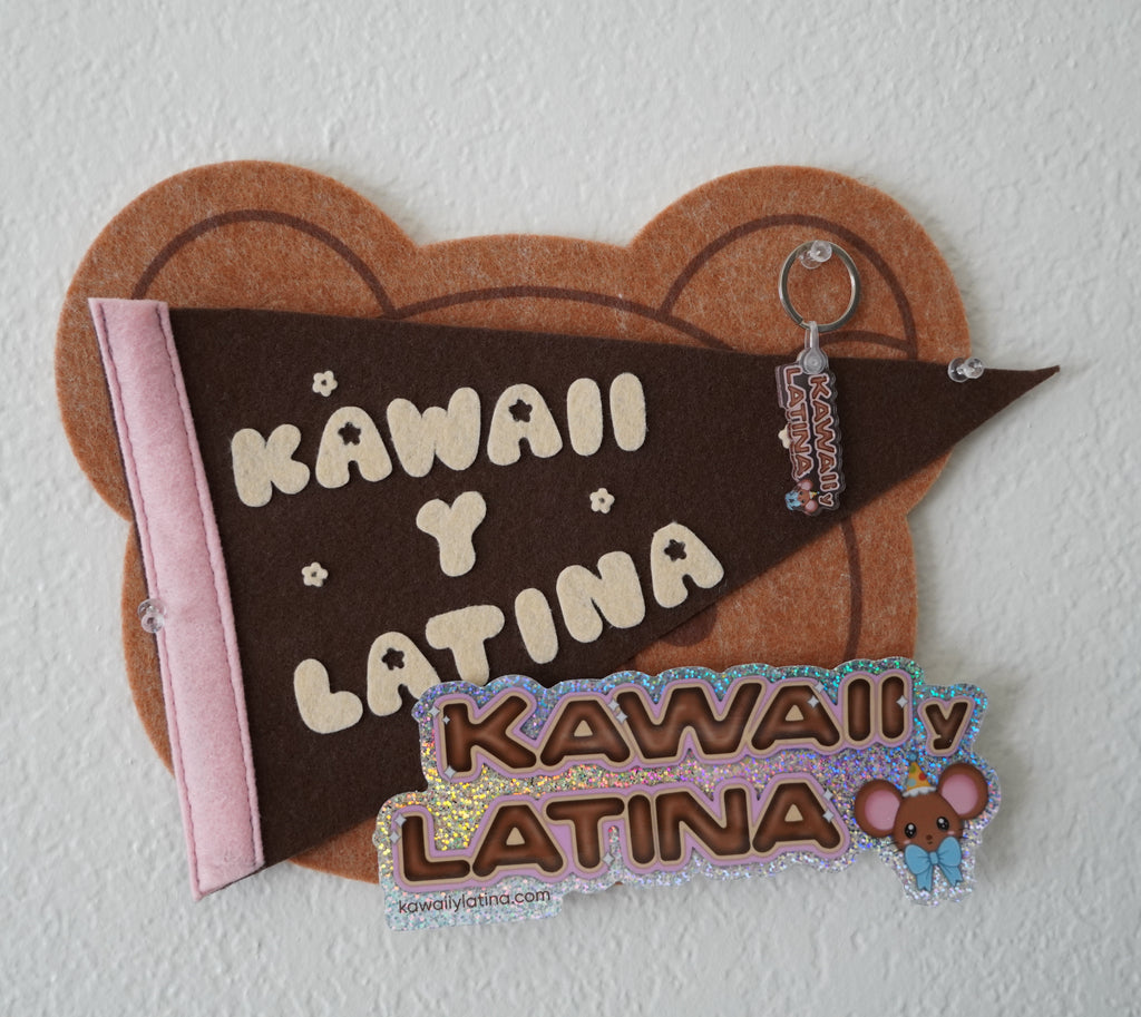Kawaii y Latina Glitter Sticker