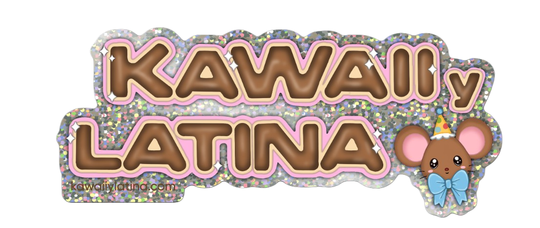 Kawaii y Latina Glitter Sticker