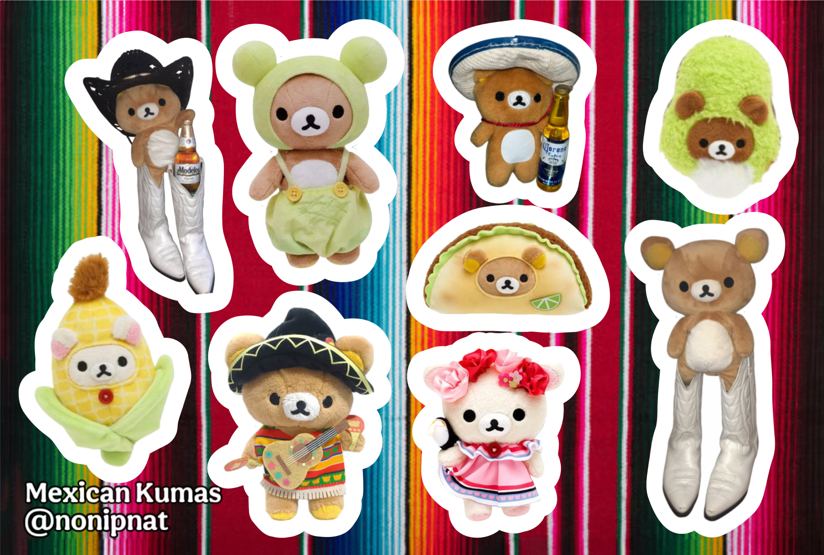Mexican Bear Sticker Sheet