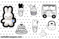 Picnic Bunny Sticker Sheet